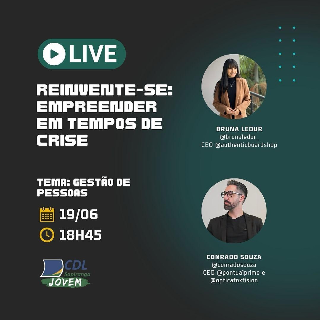 CDL Jovem Sapiranga promove live sobre Gestão de Pessoas em série
